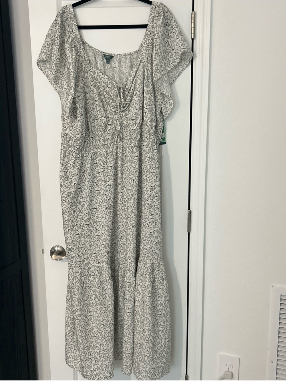 Terra & Sky Maxi Flutter Sleeve Dress- NWT 3x